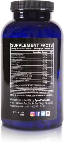 Ryno PowerRecovery Post-Workout Capsules